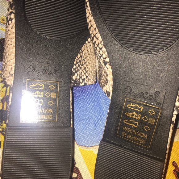 {NWB} - Qupid Snakeskin Mules - Picture 3 of 3
